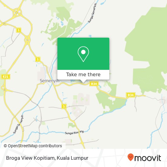 Broga View Kopitiam map