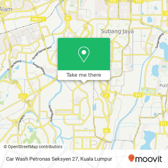 Peta Car Wash Petronas Seksyen 27