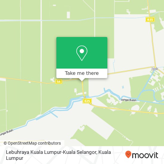 Peta Lebuhraya Kuala Lumpur-Kuala Selangor