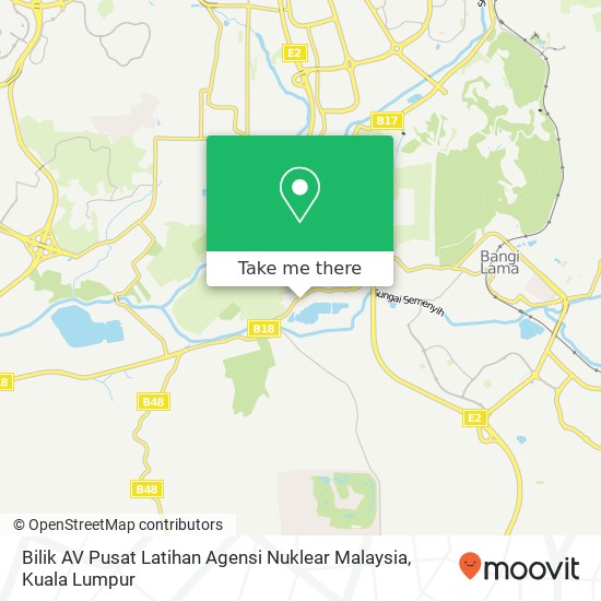 Bilik AV Pusat Latihan Agensi Nuklear Malaysia map