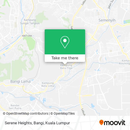 Serene Heights, Bangi map