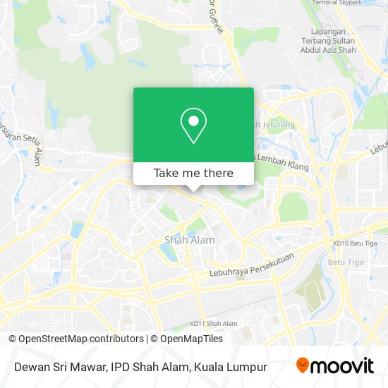 Peta Dewan Sri Mawar, IPD Shah Alam