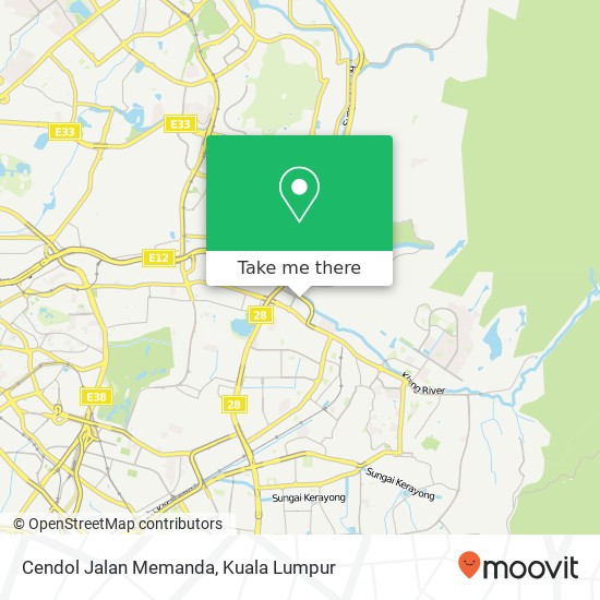 Cendol Jalan Memanda map