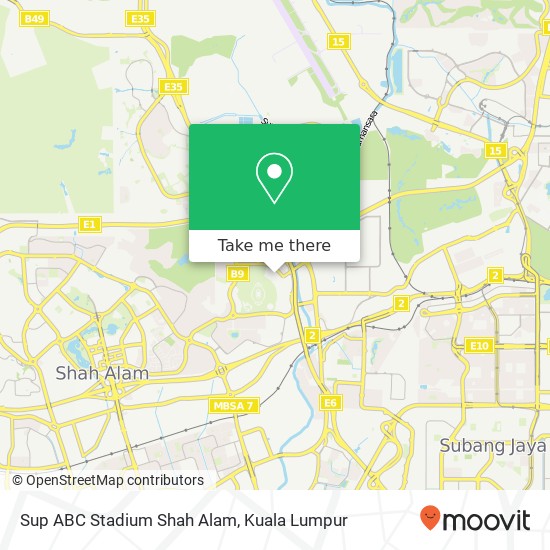 Peta Sup ABC Stadium Shah Alam