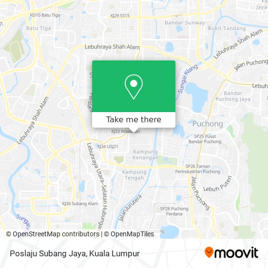 Poslaju Subang Jaya map