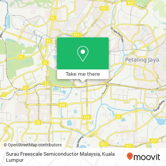 Peta Surau Freescale Semiconductor Malaysia