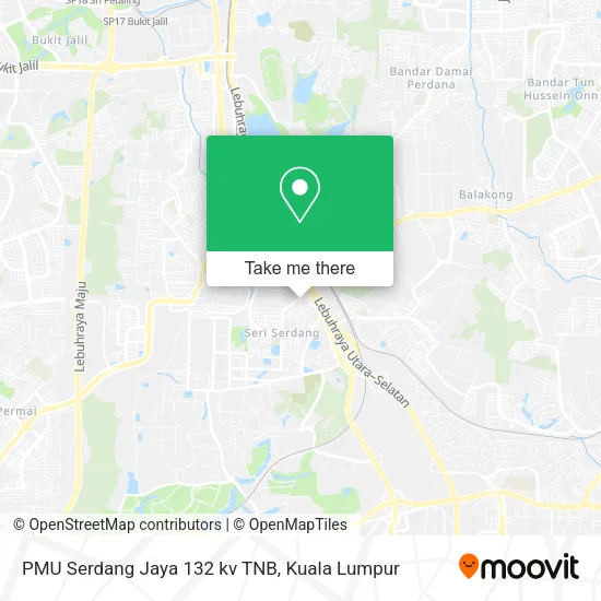 PMU Serdang Jaya 132 kv TNB map