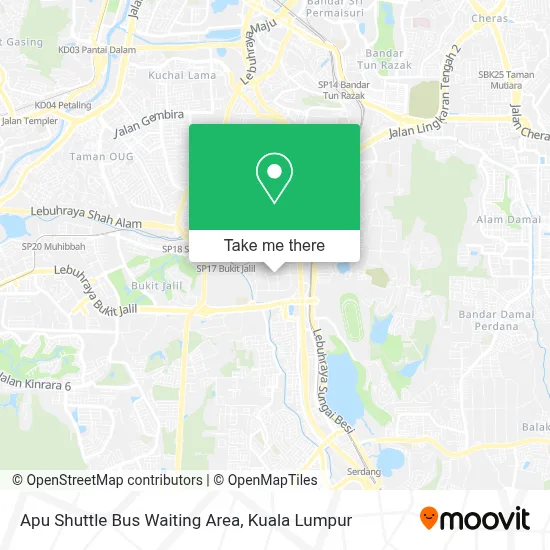 Apu Shuttle Bus Waiting Area map