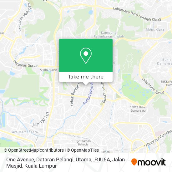 One Avenue, Dataran Pelangi, Utama, ,PJU6A, Jalan Masjid map