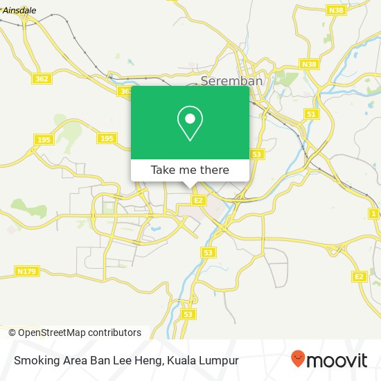 Peta Smoking Area Ban Lee Heng