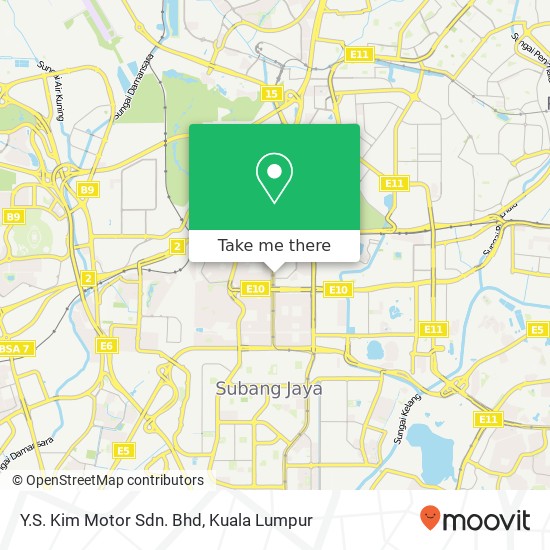 Peta Y.S. Kim Motor Sdn. Bhd
