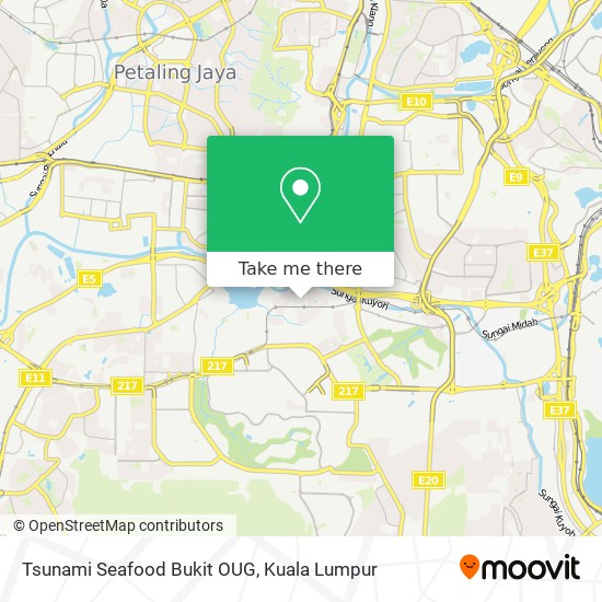 Tsunami Seafood Bukit OUG map