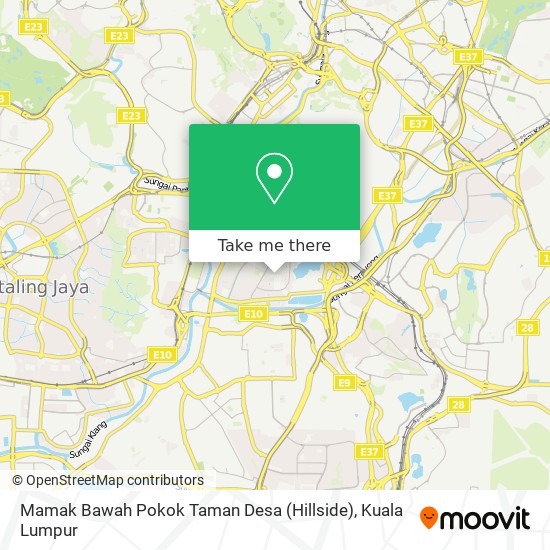 Mamak Bawah Pokok Taman Desa (Hillside) map