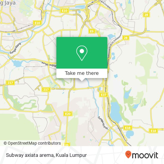 Peta Subway axiata arema