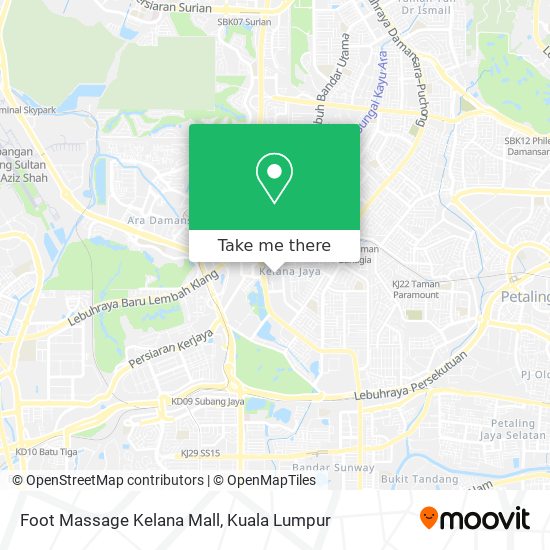 Peta Foot Massage Kelana Mall