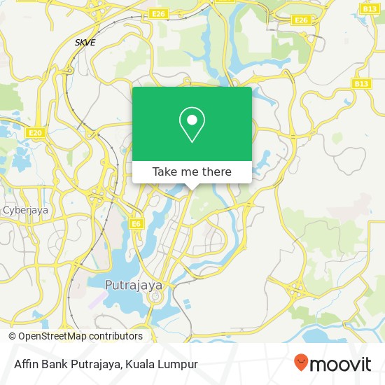 Peta Affin Bank Putrajaya