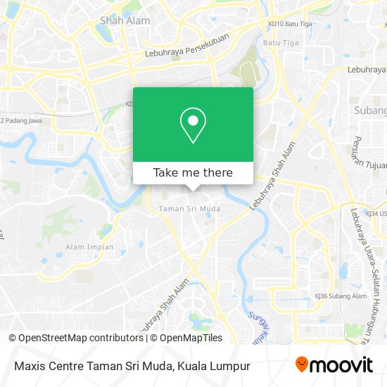 Maxis Centre Taman Sri Muda map