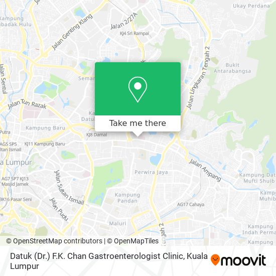 Peta Datuk (Dr.) F.K. Chan Gastroenterologist Clinic
