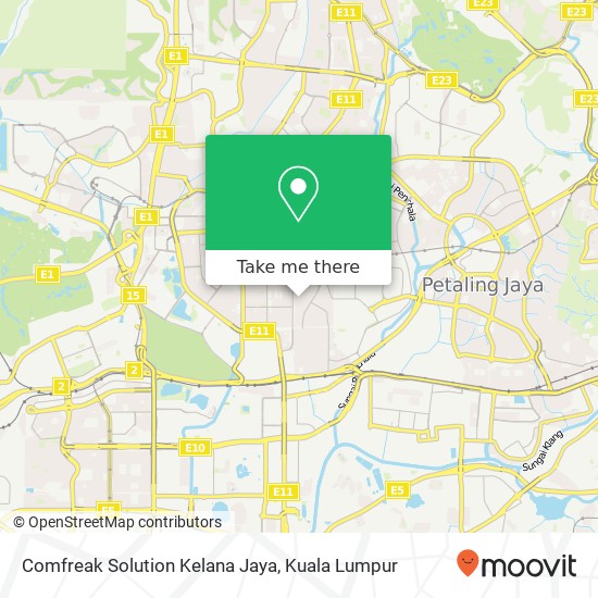 Comfreak Solution Kelana Jaya map