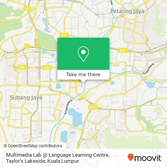 Multimedia Lab @ Language Learning Centre, Taylor's Lakeside map