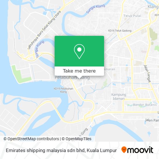 Peta Emirates shipping malaysia sdn bhd