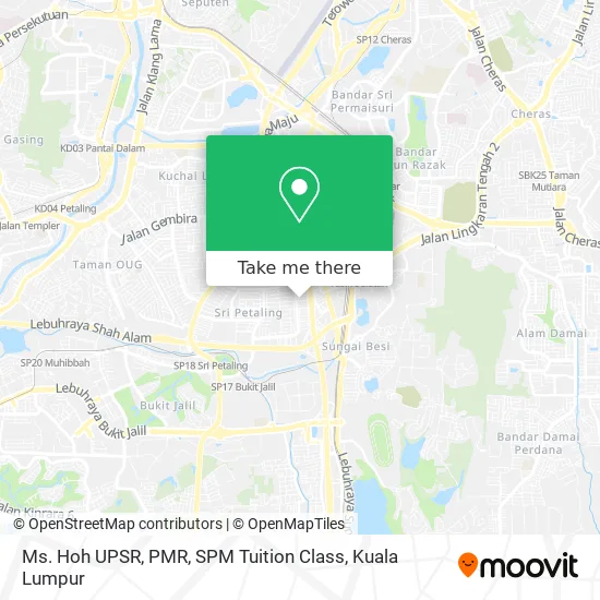 Ms. Hoh UPSR, PMR, SPM Tuition Class map