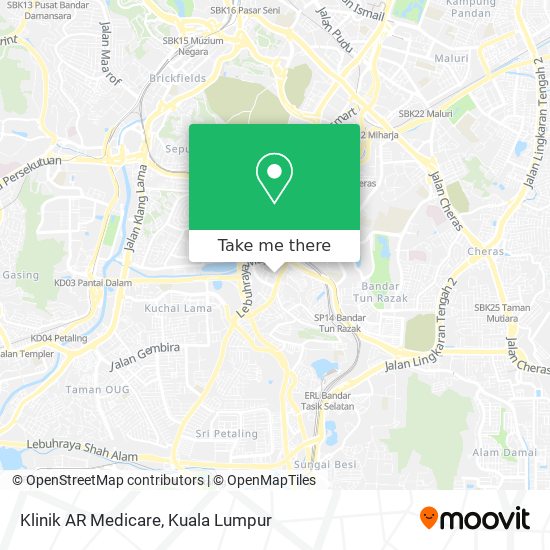 Klinik AR Medicare map