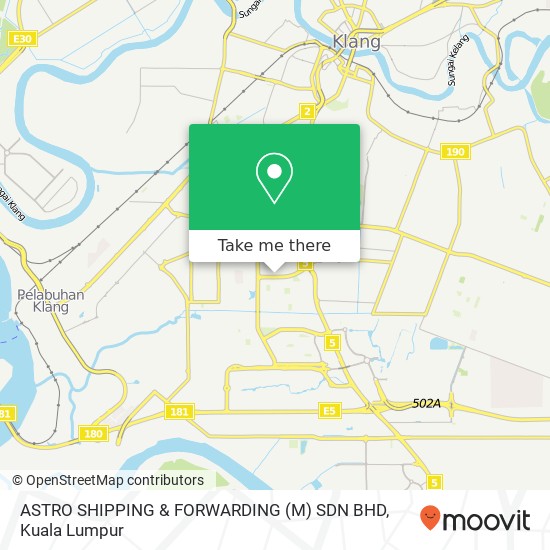 Peta ASTRO SHIPPING & FORWARDING (M) SDN BHD