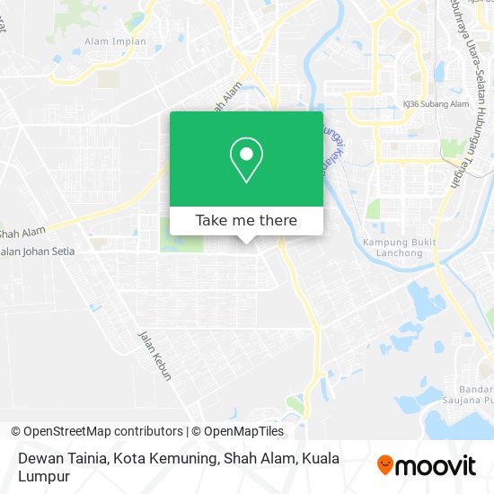 Dewan Tainia, Kota Kemuning, Shah Alam map
