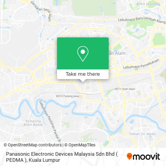 Panasonic Electronic Devices Malaysia Sdn Bhd ( PEDMA ) map