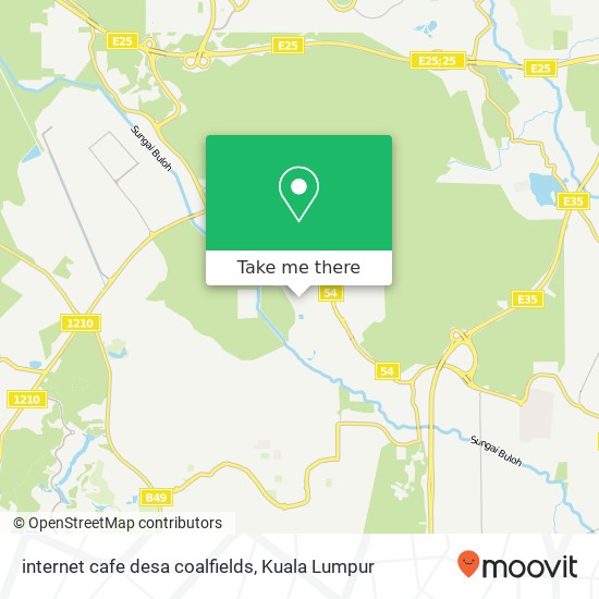 Peta internet cafe desa coalfields