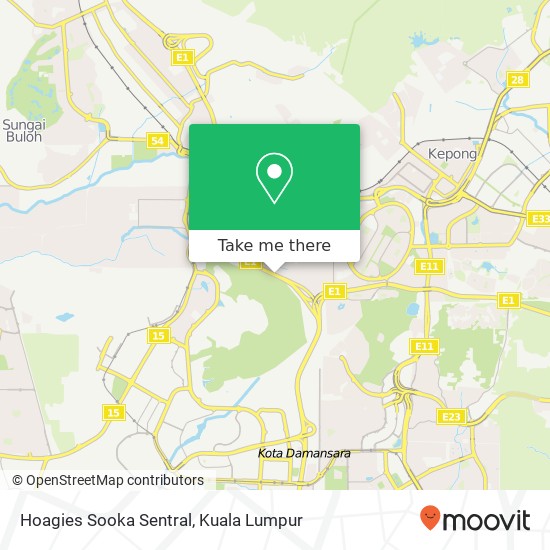 Hoagies Sooka Sentral map