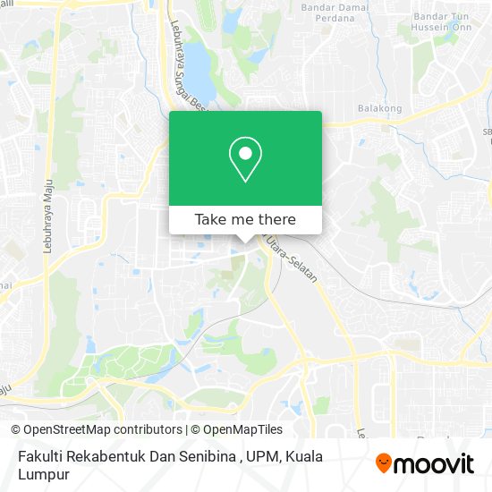 Fakulti Rekabentuk Dan Senibina , UPM map