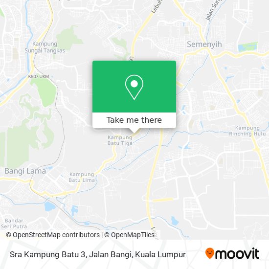 Peta Sra Kampung Batu 3, Jalan Bangi