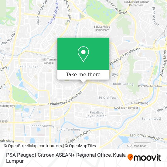 PSA Peugeot Citroen ASEAN+ Regional Office map