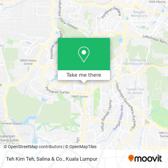 Teh Kim Teh, Salina & Co. map