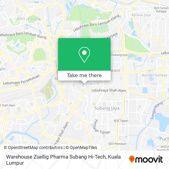 Peta Warehouse Zuellig Pharma Subang Hi-Tech