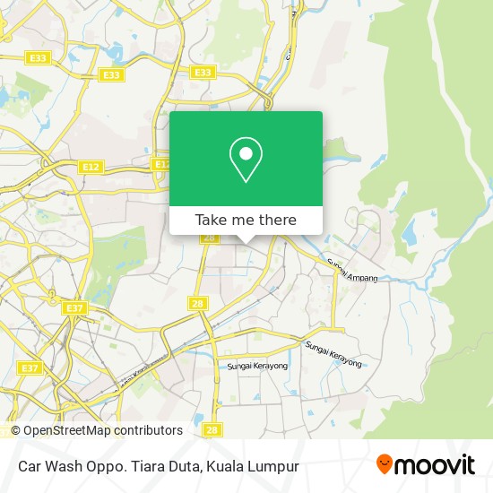 Car Wash Oppo. Tiara Duta map