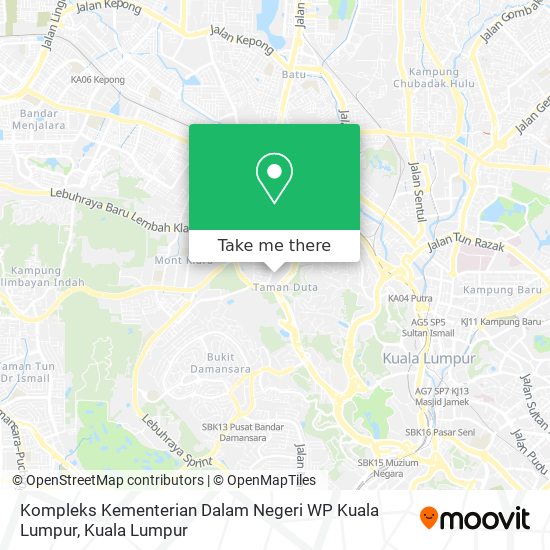 Kompleks Kementerian Dalam Negeri WP Kuala Lumpur map