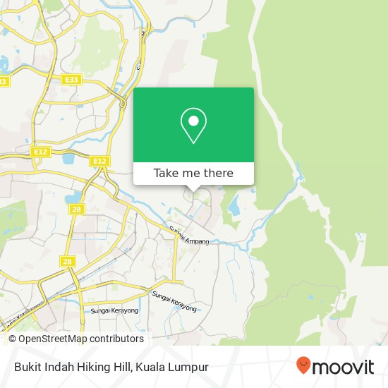 Bukit Indah Hiking Hill map