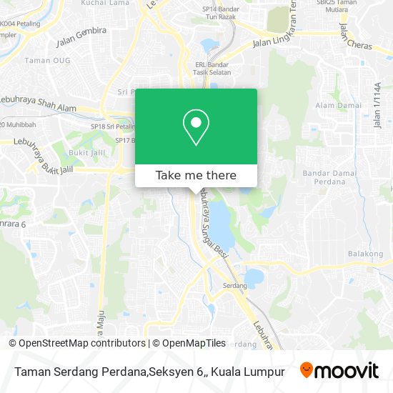 Peta Taman Serdang Perdana,Seksyen 6,
