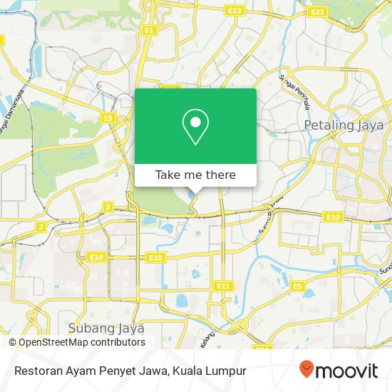 Peta Restoran Ayam Penyet Jawa