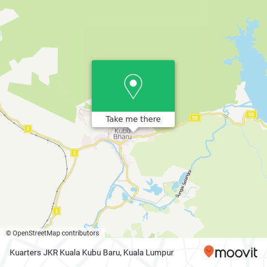 Kuarters JKR Kuala Kubu Baru map