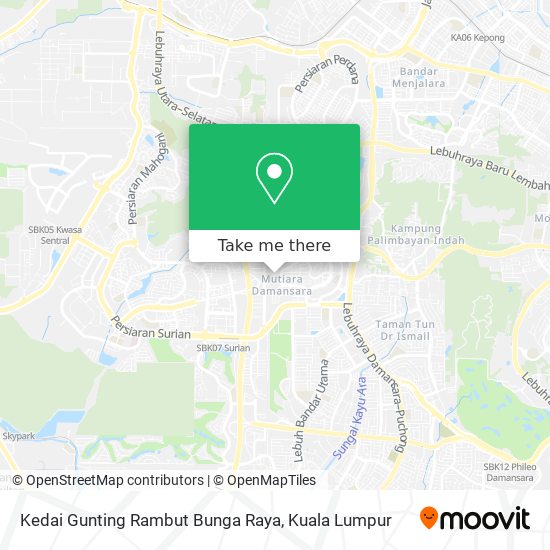 Kedai Gunting Rambut Bunga Raya map