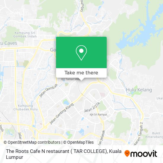 The Roots Cafe N restaurant ( TAR COLLEGE) map