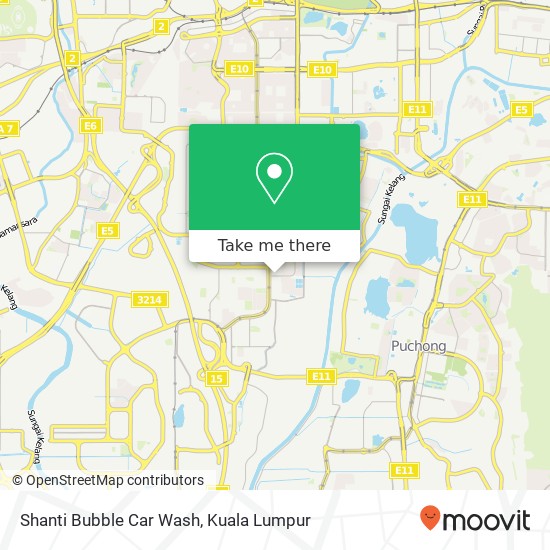 Shanti Bubble Car Wash map