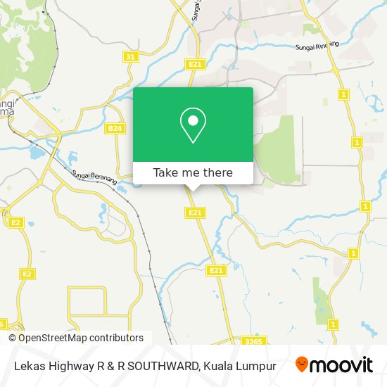 Lekas Highway R & R SOUTHWARD map