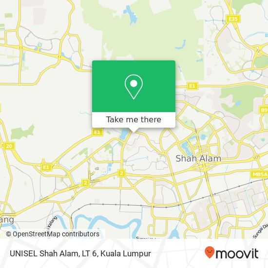 UNISEL Shah Alam, LT 6 map