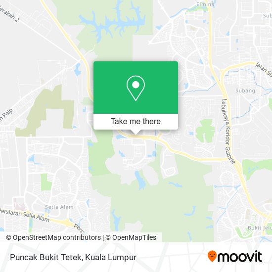 Puncak Bukit Tetek map