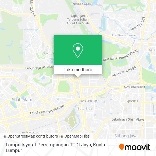Peta Lampu Isyarat Persimpangan TTDI Jaya